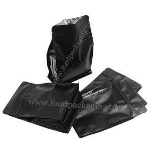 Flat Bottom Pouches With Normal Zipper & Valve