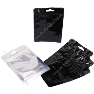Three Side Seal Pouches With Zipper & Euro Slot