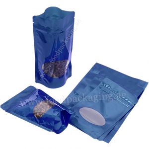 Stand Up Pouches With Oval Window